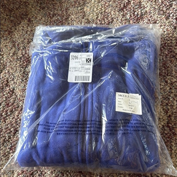 NWT Lands End Polartec Aircore 100 Blue Fleece Zip Up Jacket size XL/ 18 - Picture 4 of 9